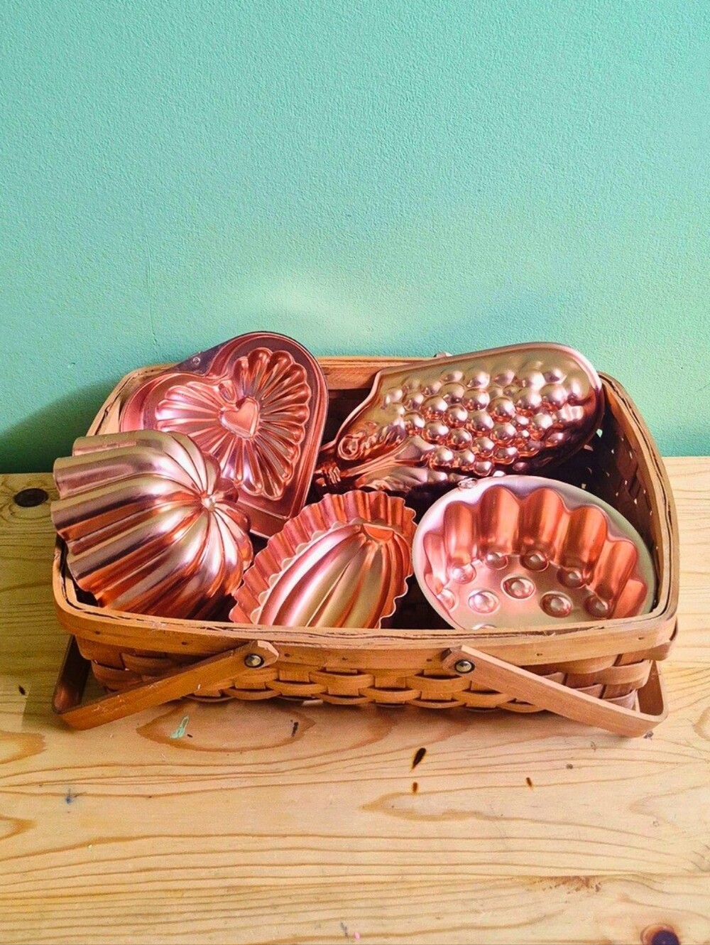 Vintage Copper Baking & Jello Mold Set Of 5